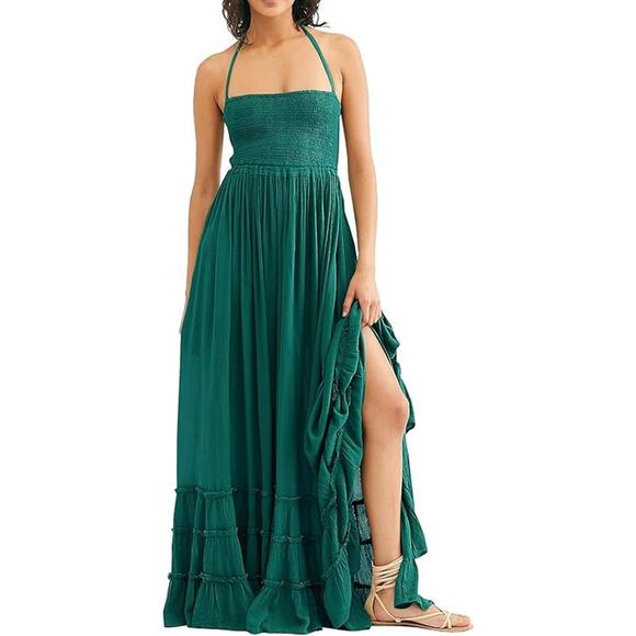 NEW Summer Boho Sexy Backless Long Dress L - Picture 4 of 6